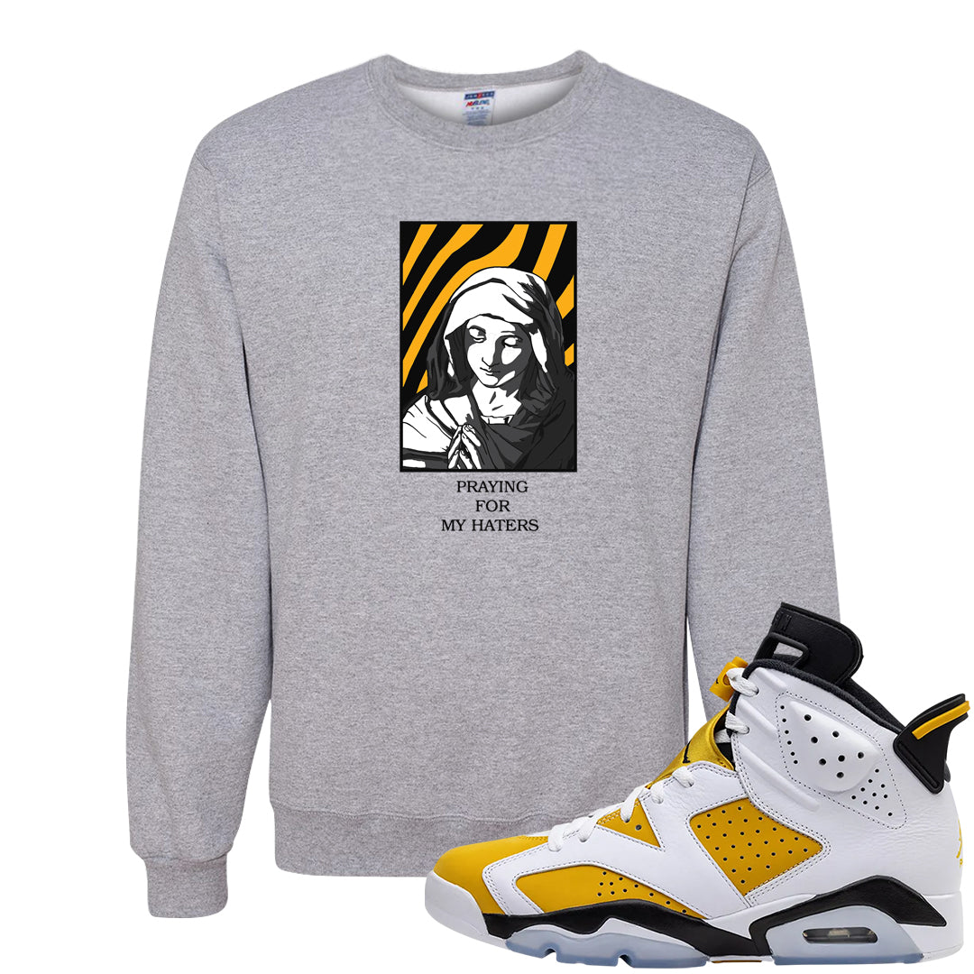 Yellow Ochre 6s Crewneck Sweatshirt | God Told Me, Ash