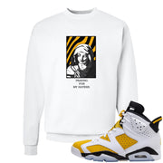 Yellow Ochre 6s Crewneck Sweatshirt | God Told Me, White