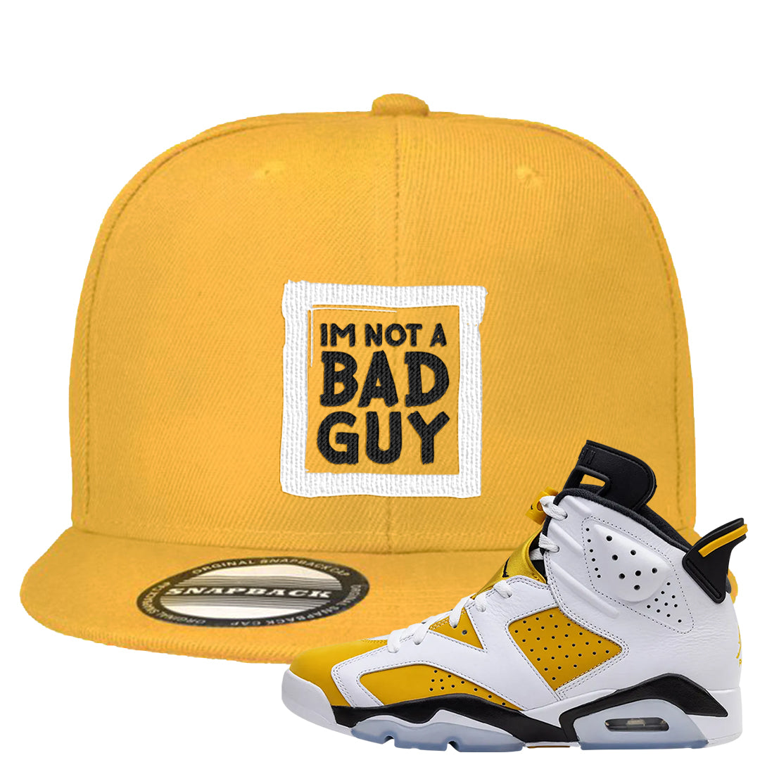 Yellow Ochre 6s Snapback Hat | I'm Not A Bad Guy, Gold