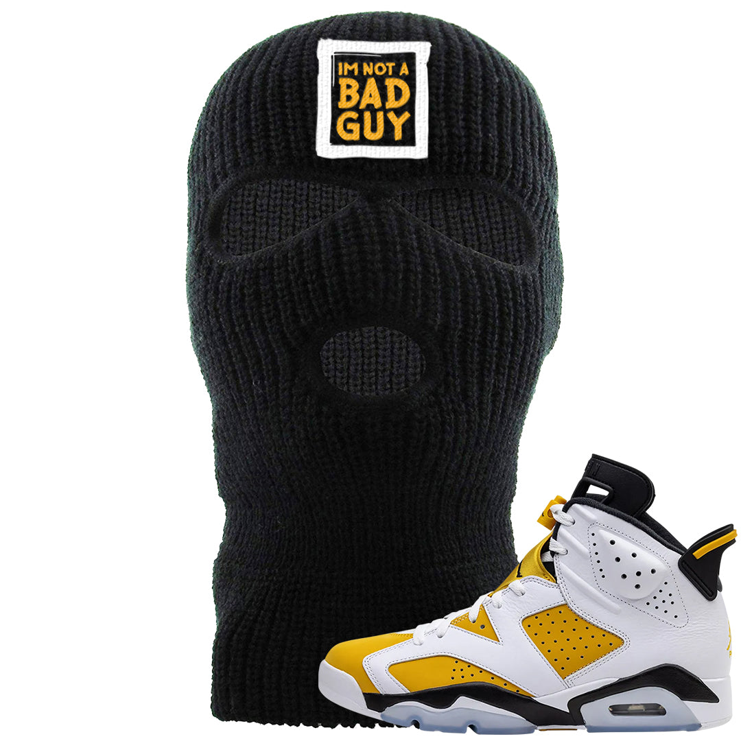 Yellow Ochre 6s Ski Mask | I'm Not A Bad Guy, Black