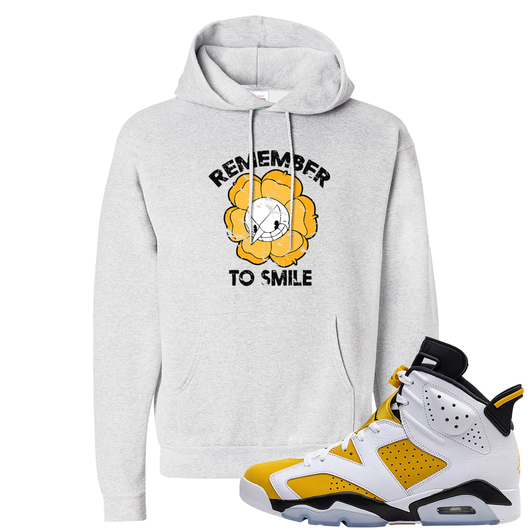 Yellow Ochre 6s Hoodie | Remember To Smile, Ash