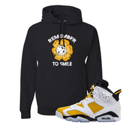 Yellow Ochre 6s Hoodie | Remember To Smile, Black