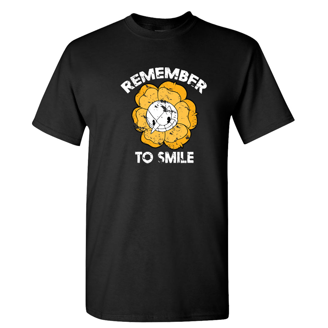 Yellow Ochre 6s T Shirt | Remember To Smile, Black