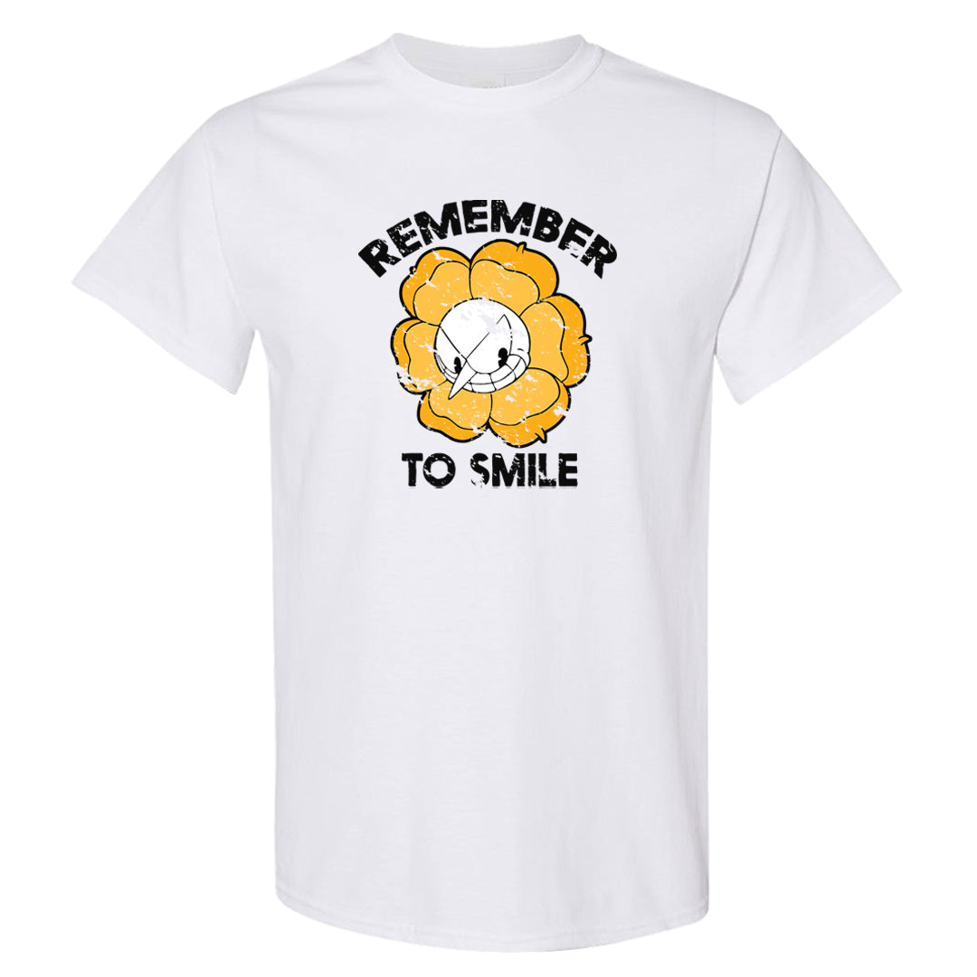 Yellow Ochre 6s T Shirt | Remember To Smile, White