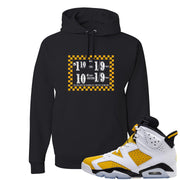 Yellow Ochre 6s Hoodie | Taxi Fare Ticket, Black