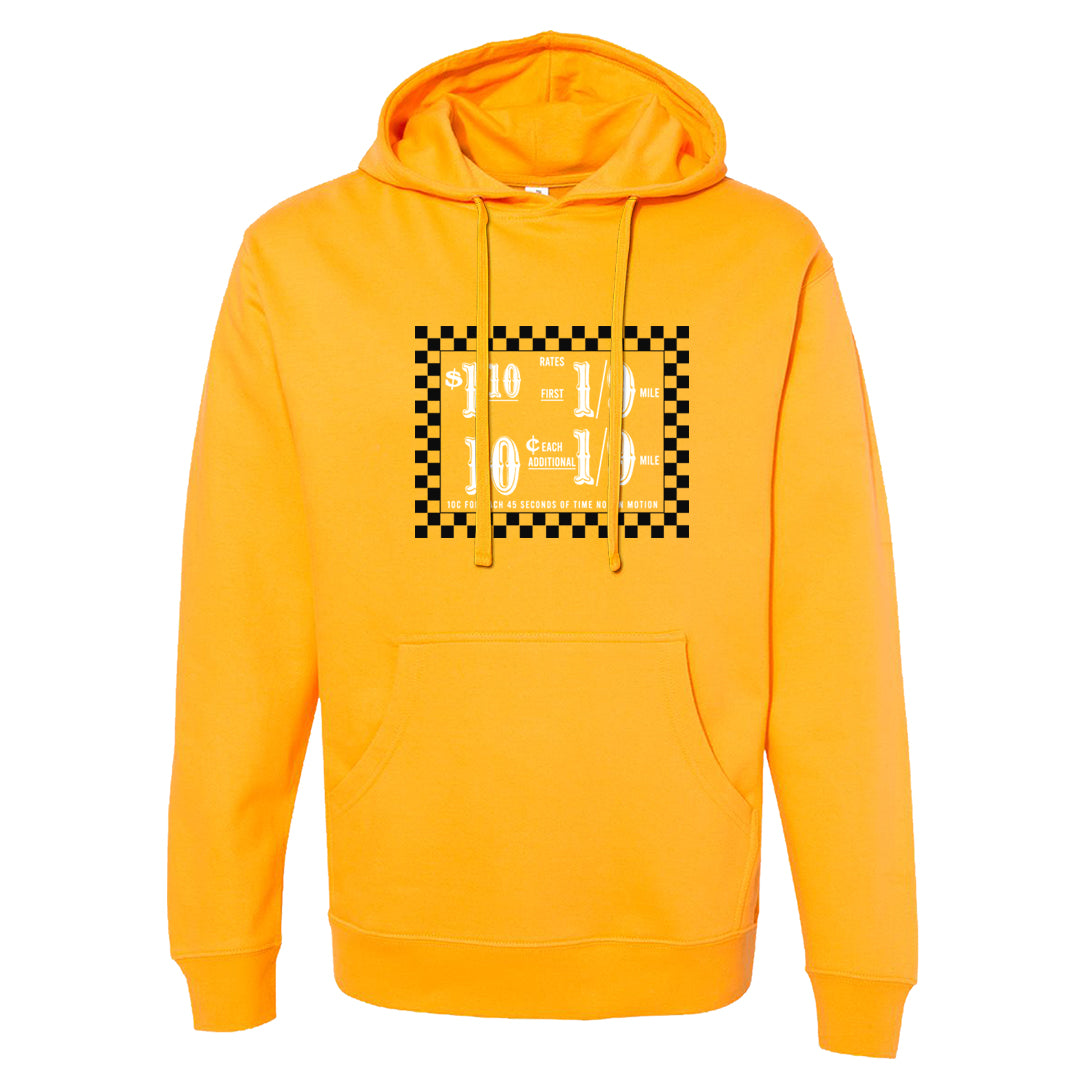 Yellow Ochre 6s Hoodie | Taxi Fare Ticket, Gold