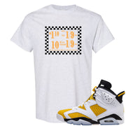 Yellow Ochre 6s T Shirt | Taxi Fare Ticket, Ash