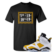 Yellow Ochre 6s T Shirt | Taxi Fare Ticket, Black