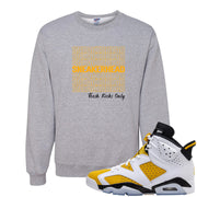 Yellow Ochre 6s Crewneck Sweatshirt | Thank You Sneakers, Ash