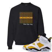 Yellow Ochre 6s Crewneck Sweatshirt | Thank You Sneakers, Black