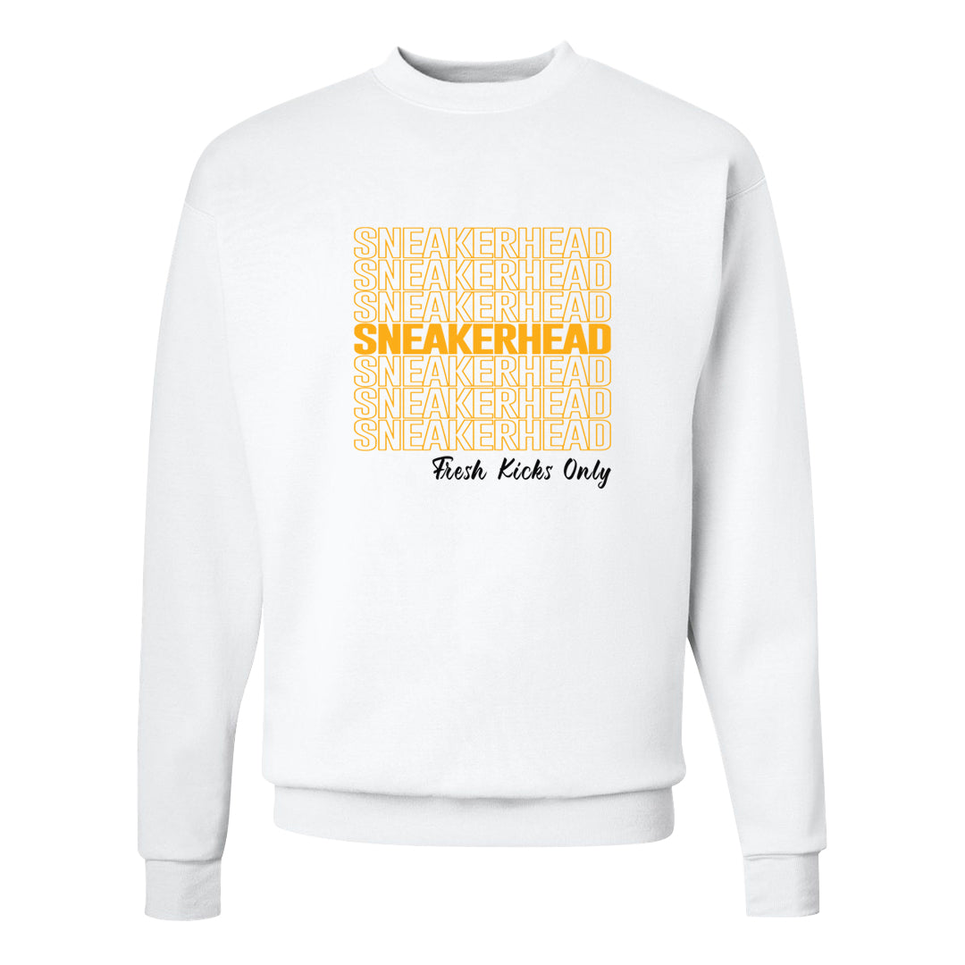 Yellow Ochre 6s Crewneck Sweatshirt | Thank You Sneakers, White