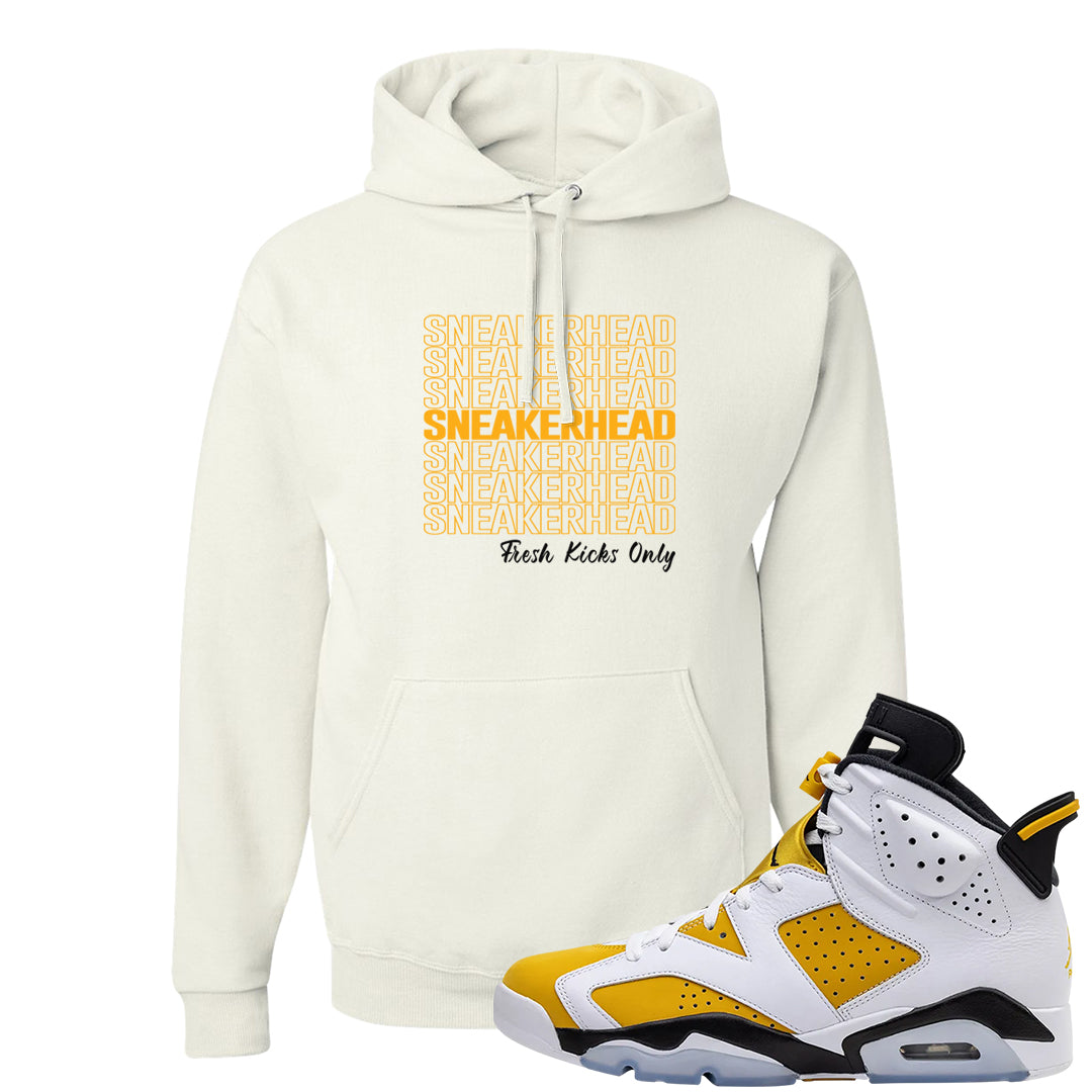 Yellow Ochre 6s Hoodie | Thank You Sneakers, White
