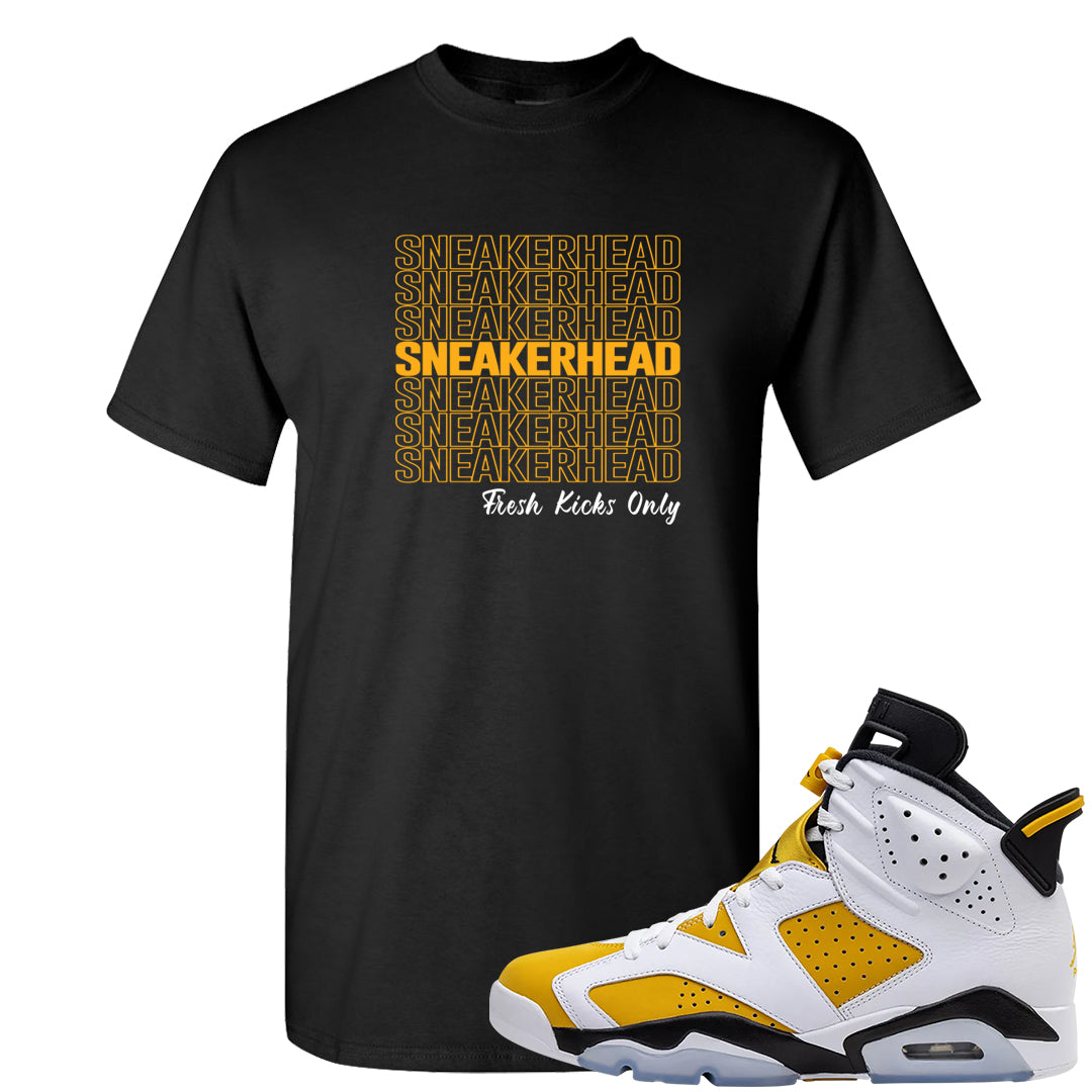 Yellow Ochre 6s T Shirt | Thank You Sneakers, Black