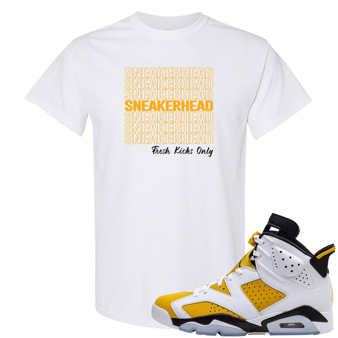 Yellow Ochre 6s T Shirt | Thank You Sneakers, White