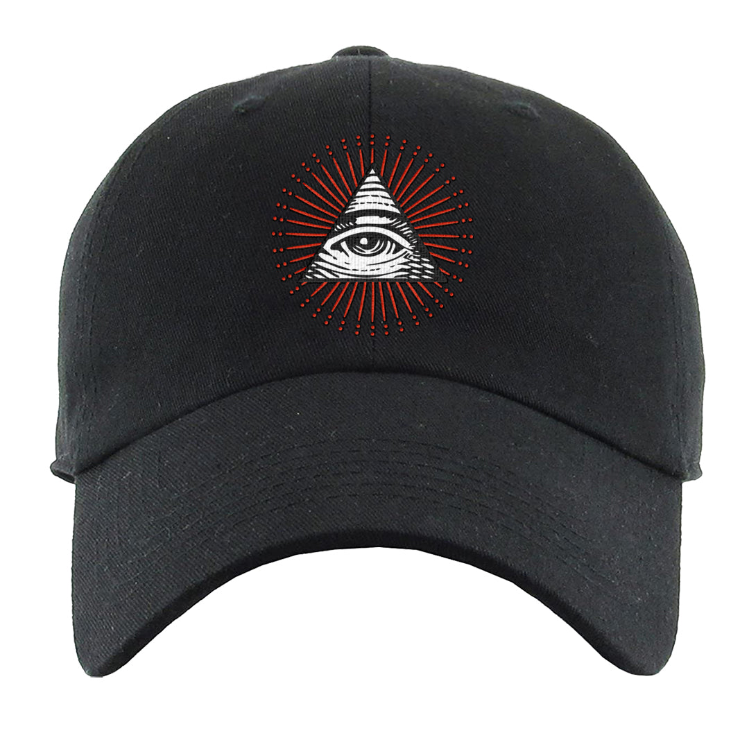 White Infrared 7s Dad Hat | All Seeing Eye, Black