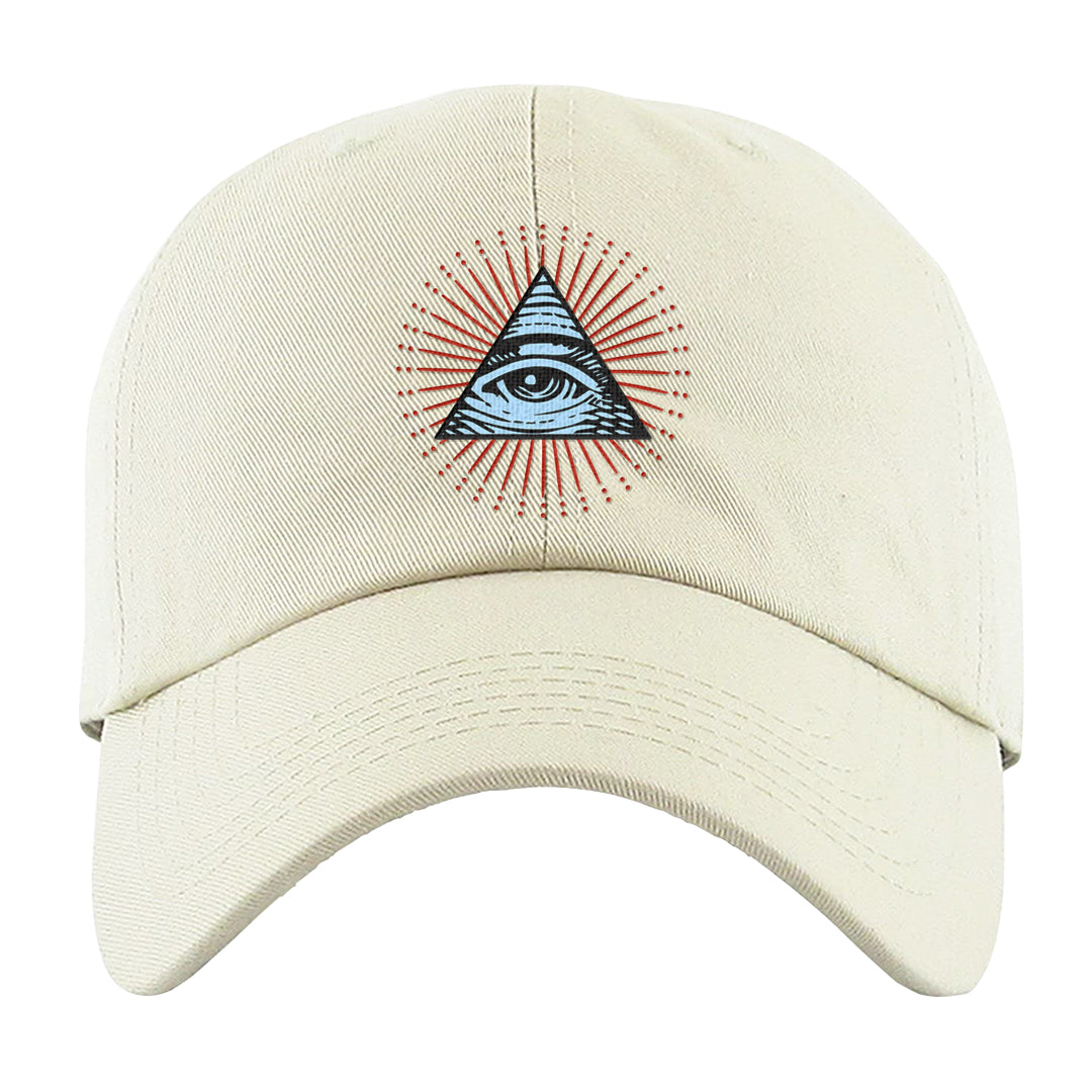 White Infrared 7s Dad Hat | All Seeing Eye, White