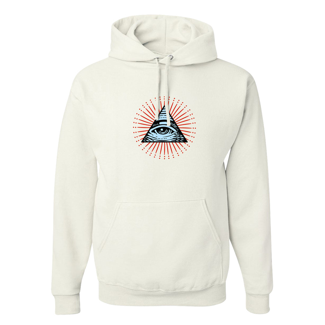 White Infrared 7s Hoodie | All Seeing Eye, White