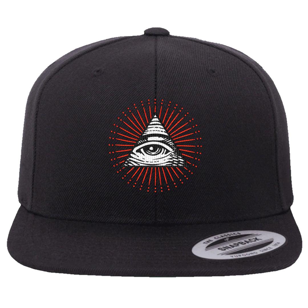 White Infrared 7s Snapback Hat | All Seeing Eye, Black