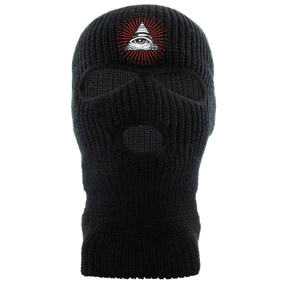 White Infrared 7s Ski Mask | All Seeing Eye, Black