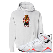 White Infrared 7s Hoodie | Sweater Bear, Ash