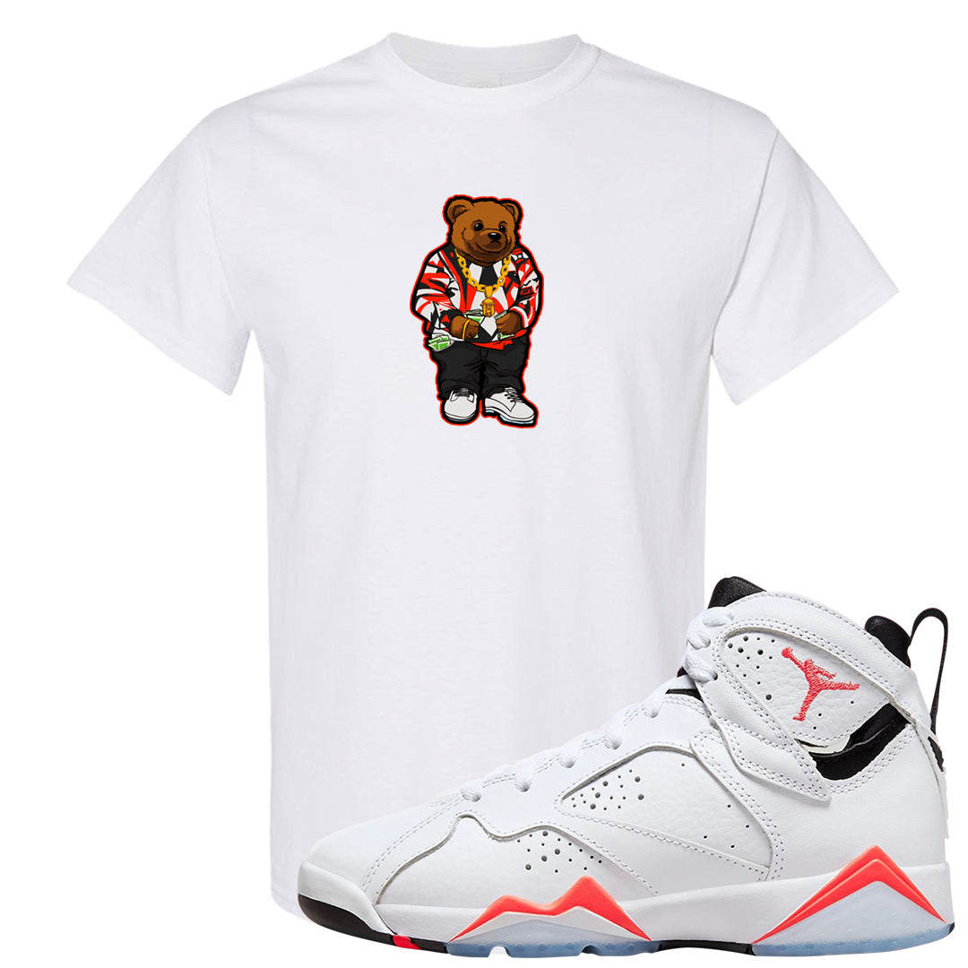 White Infrared 7s T Shirt | Sweater Bear, White