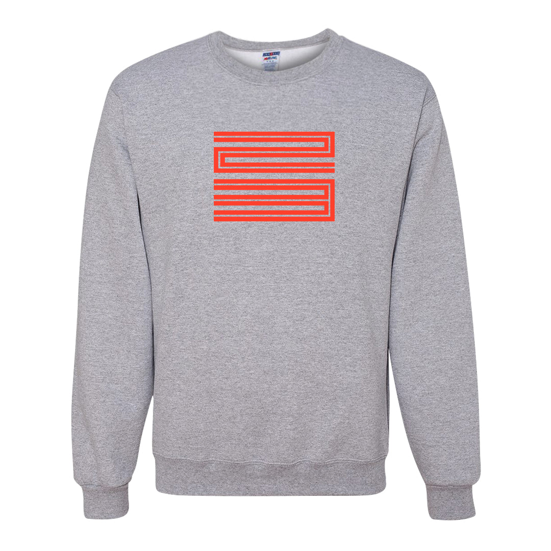 White Infrared 7s Crewneck Sweatshirt | Double Line 23, Ash