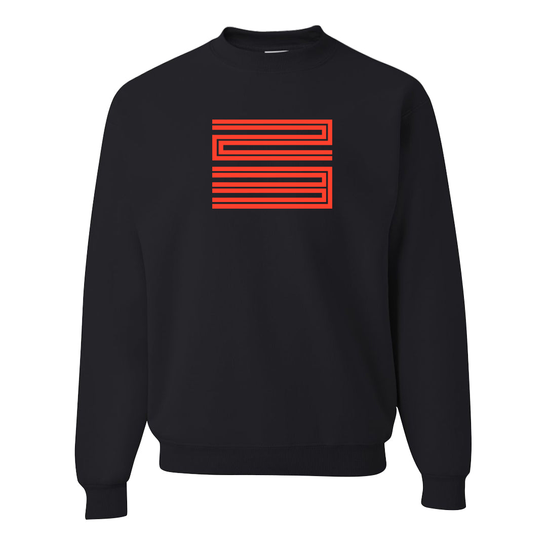 White Infrared 7s Crewneck Sweatshirt | Double Line 23, Black