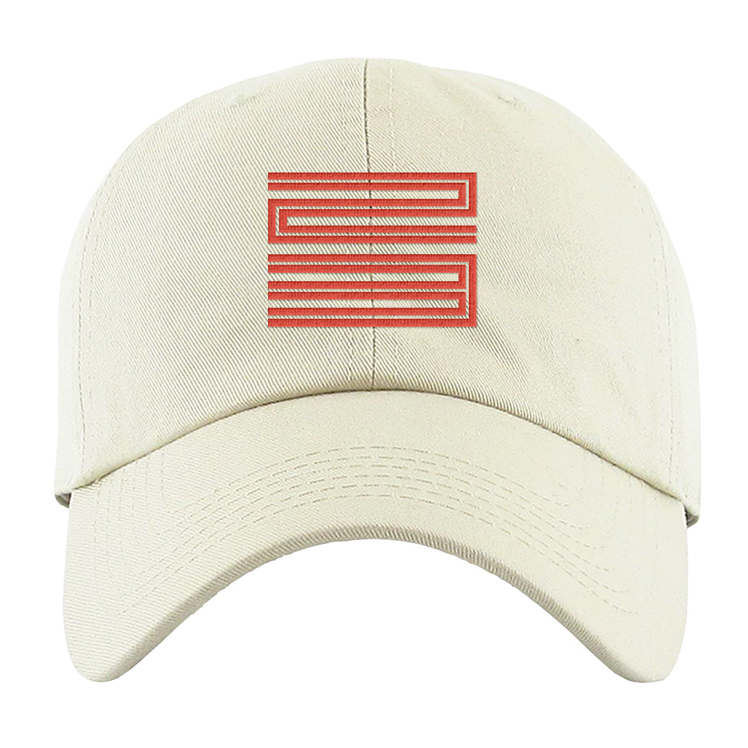 White Infrared 7s Dad Hat | Double Line 23, White