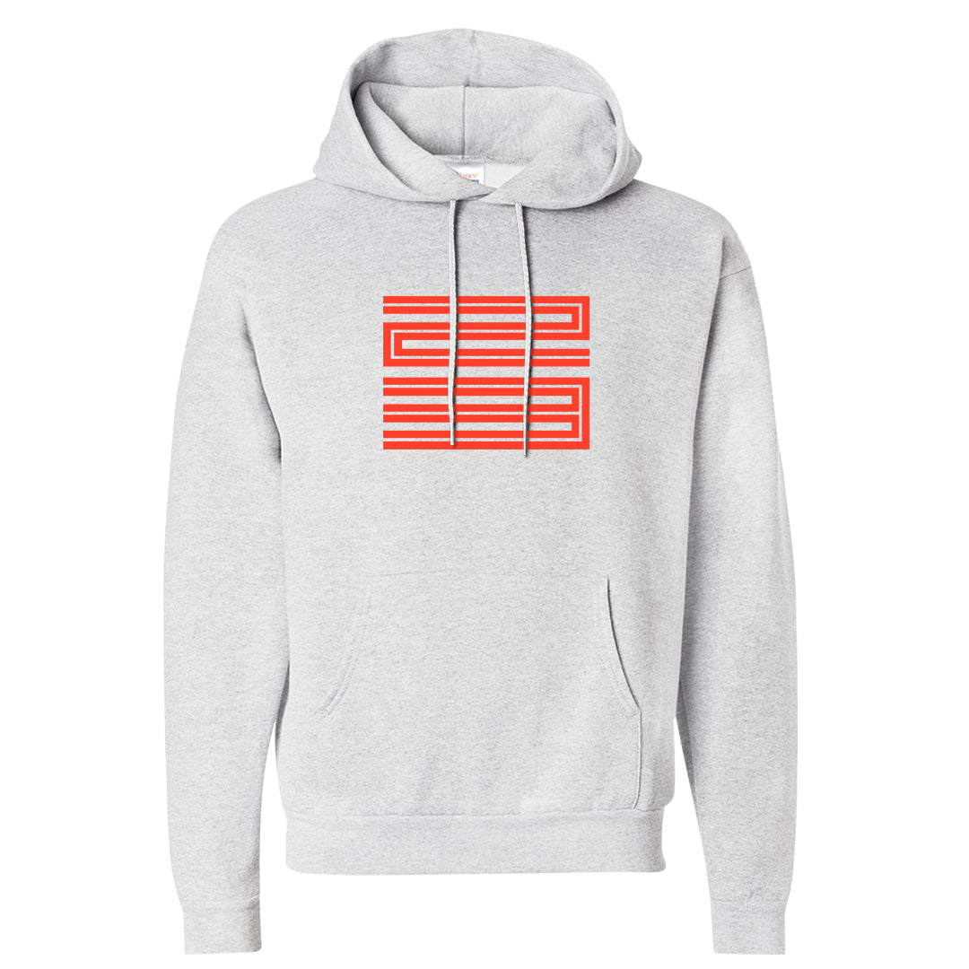 White Infrared 7s Hoodie | Double Line 23, Ash