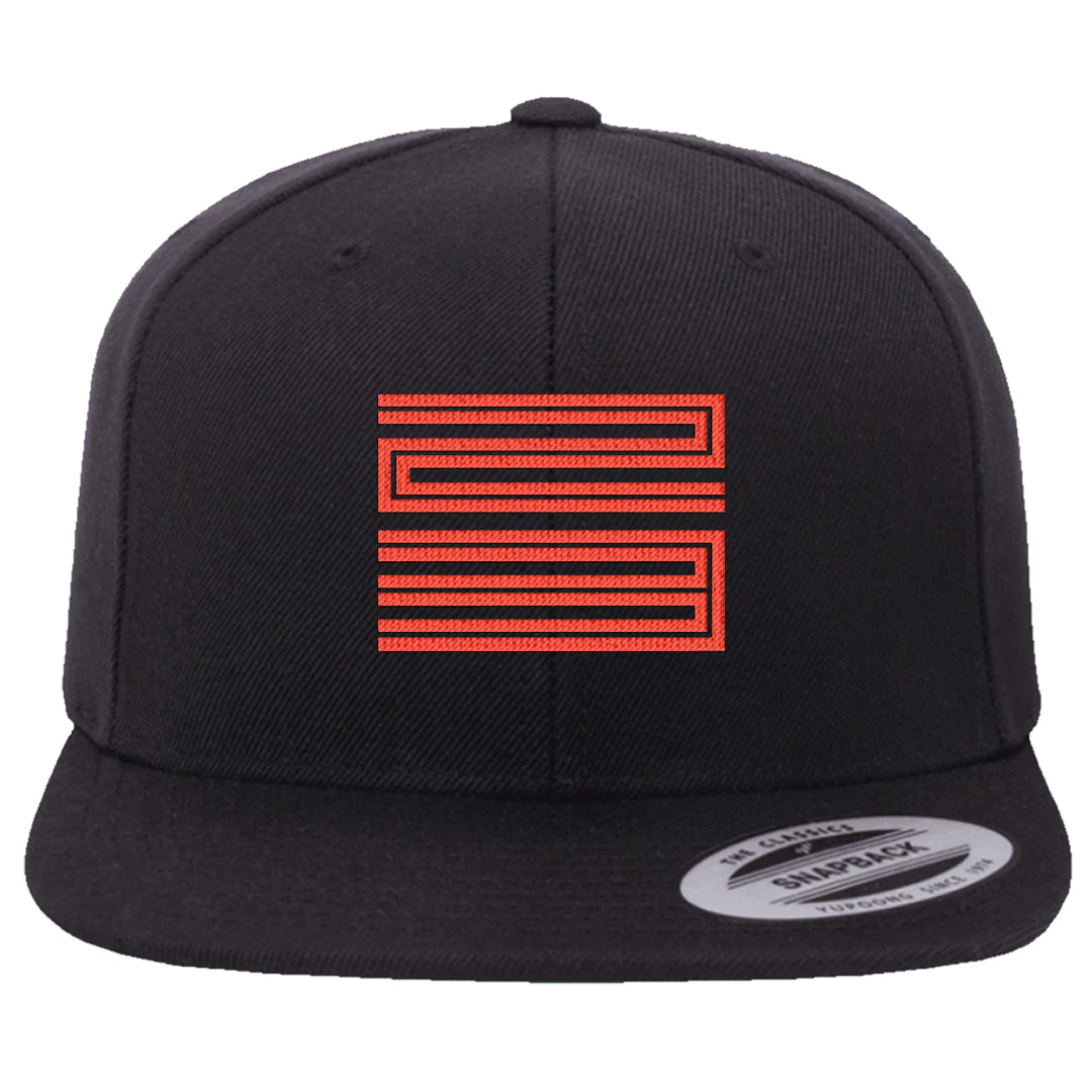 White Infrared 7s Snapback Hat | Double Line 23, Black