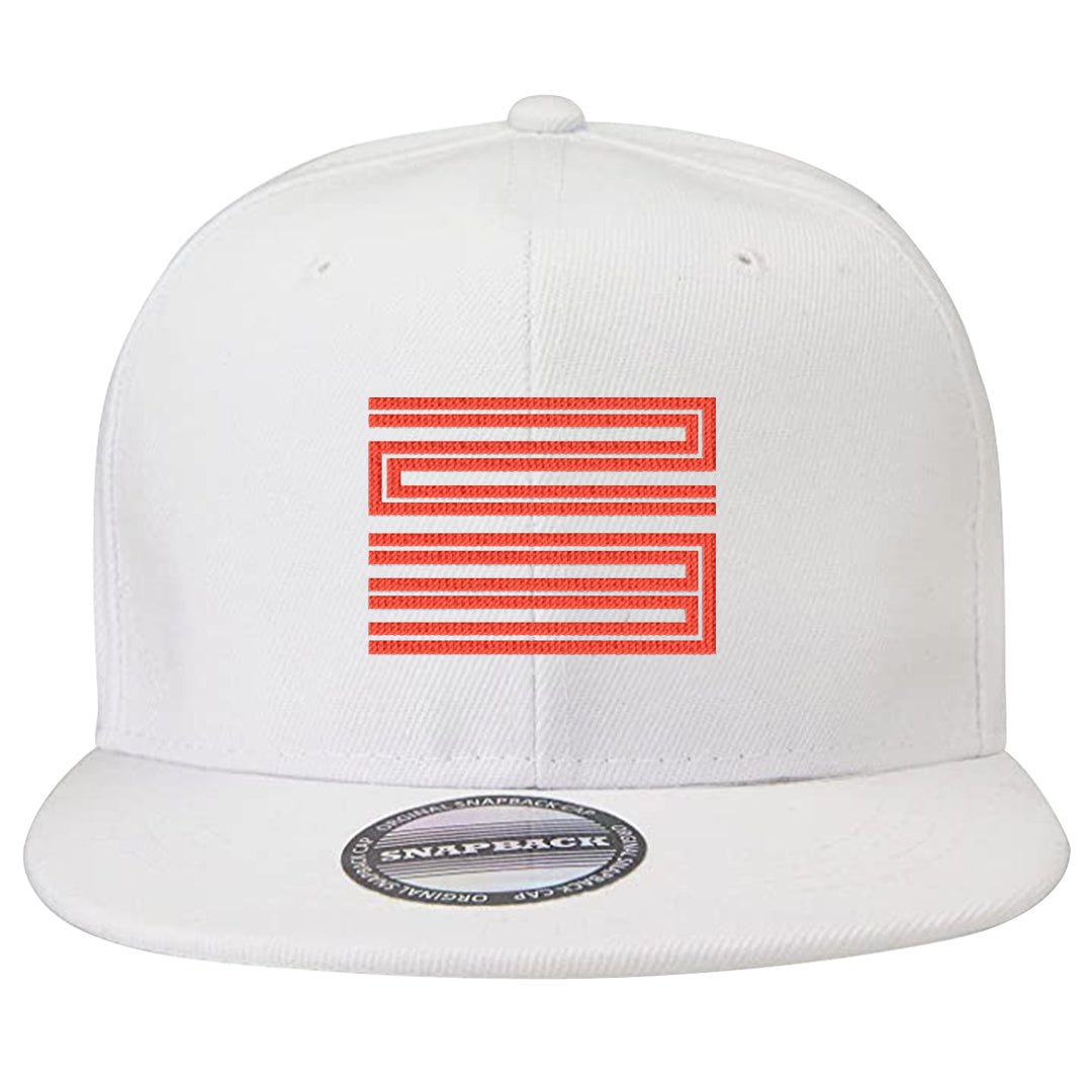White Infrared 7s Snapback Hat | Double Line 23, White