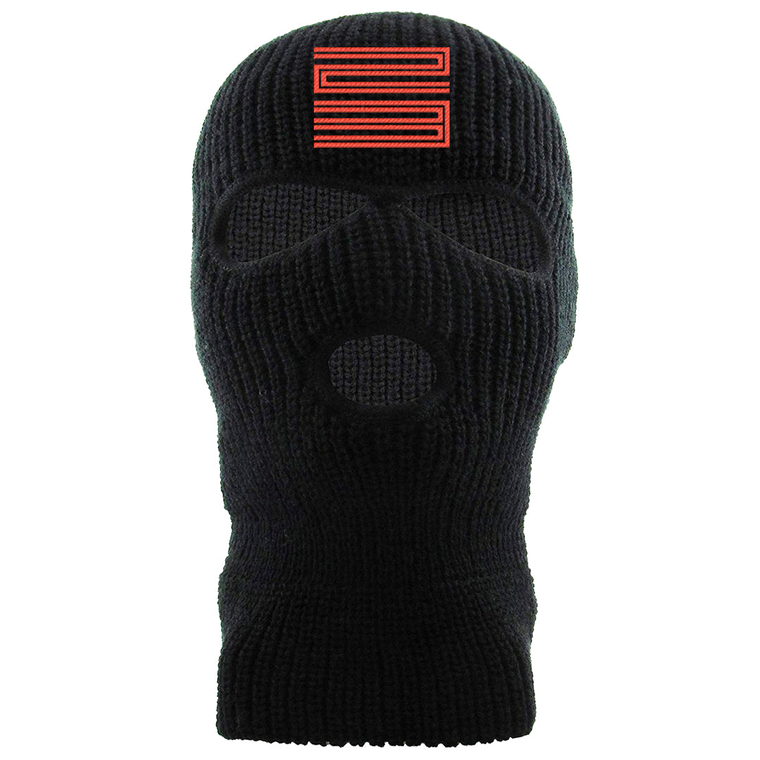 White Infrared 7s Ski Mask | Double Line 23, Black