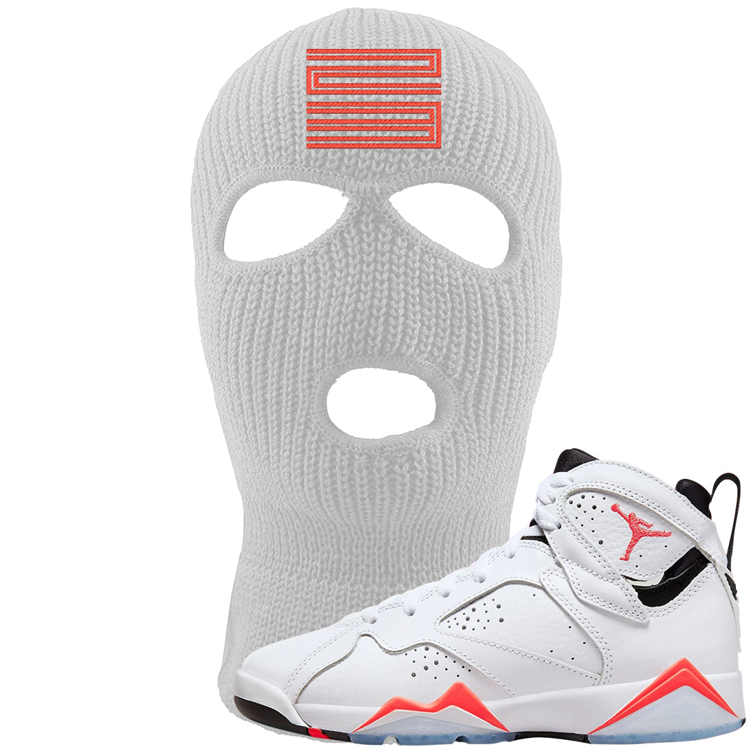 White Infrared 7s Ski Mask | Double Line 23, White