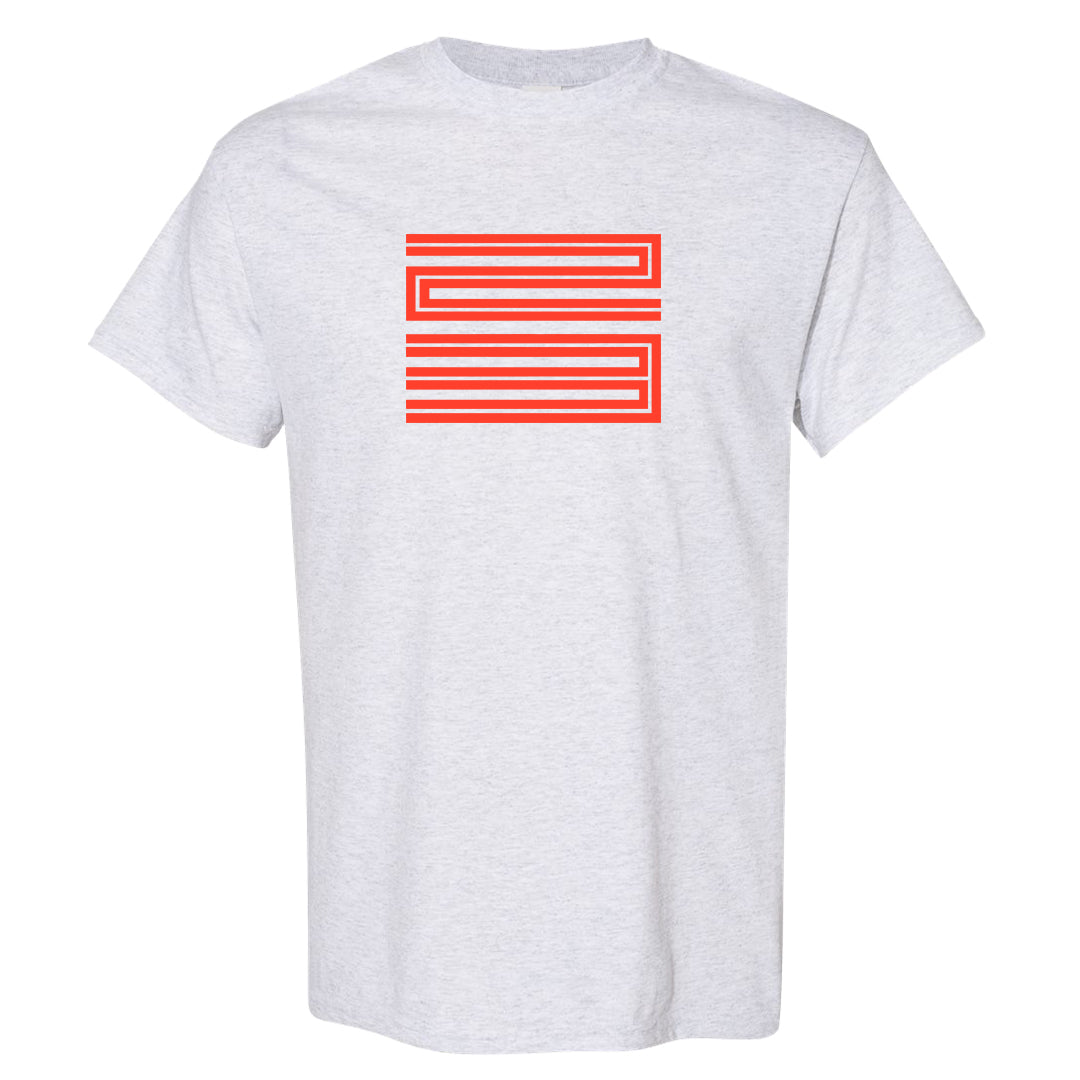 White Infrared 7s T Shirt | Double Line 23, Ash