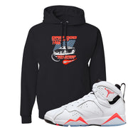 White Infrared 7s Hoodie | Drip God Racing Club, Black