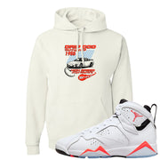 White Infrared 7s Hoodie | Drip God Racing Club, White