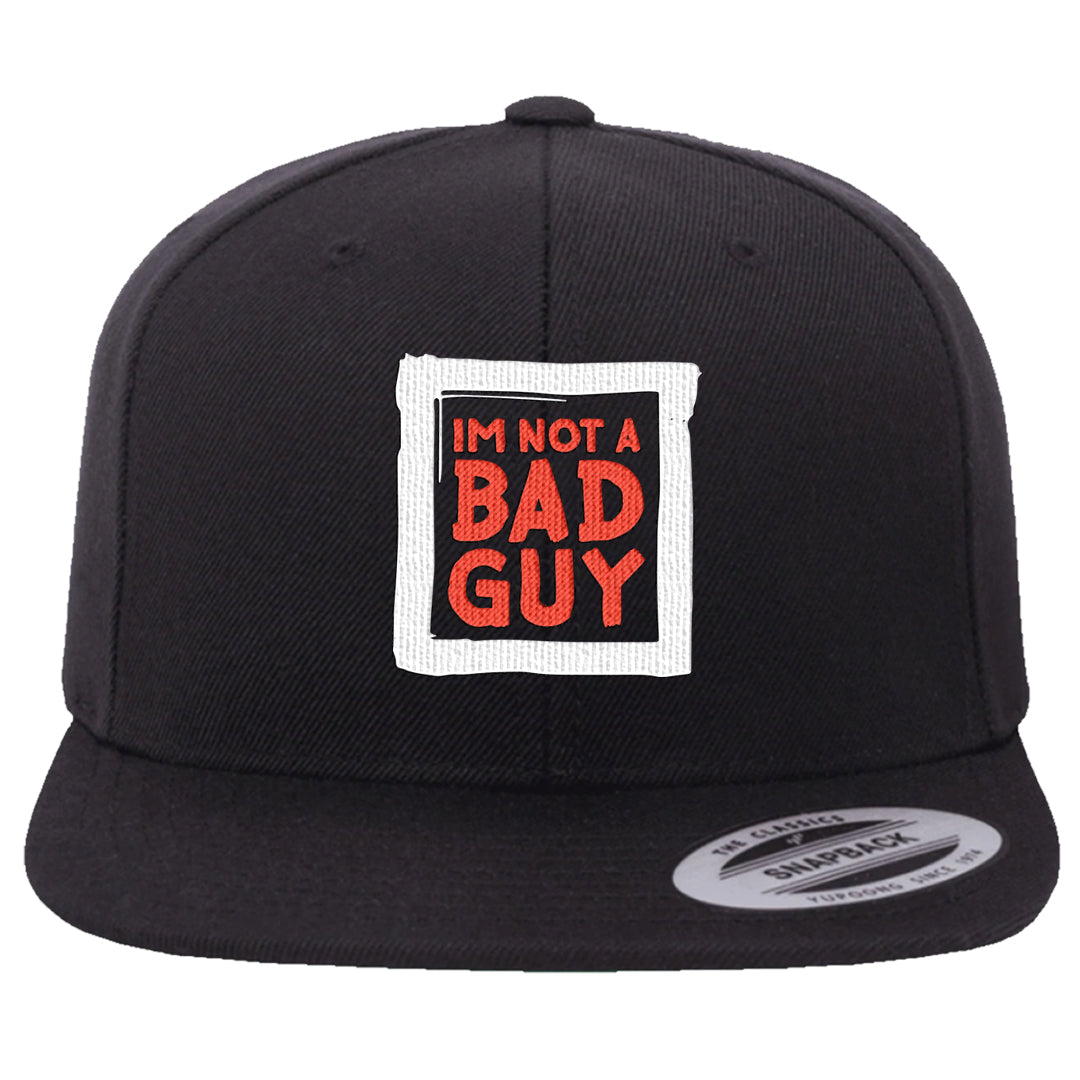 White Infrared 7s Snapback Hat | I'm Not A Bad Guy, Black