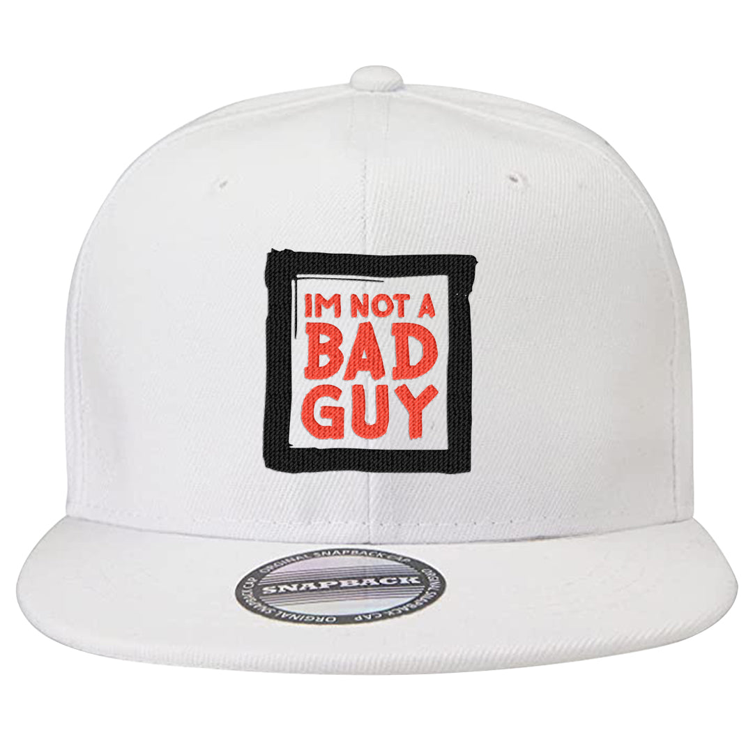 White Infrared 7s Snapback Hat | I'm Not A Bad Guy, White