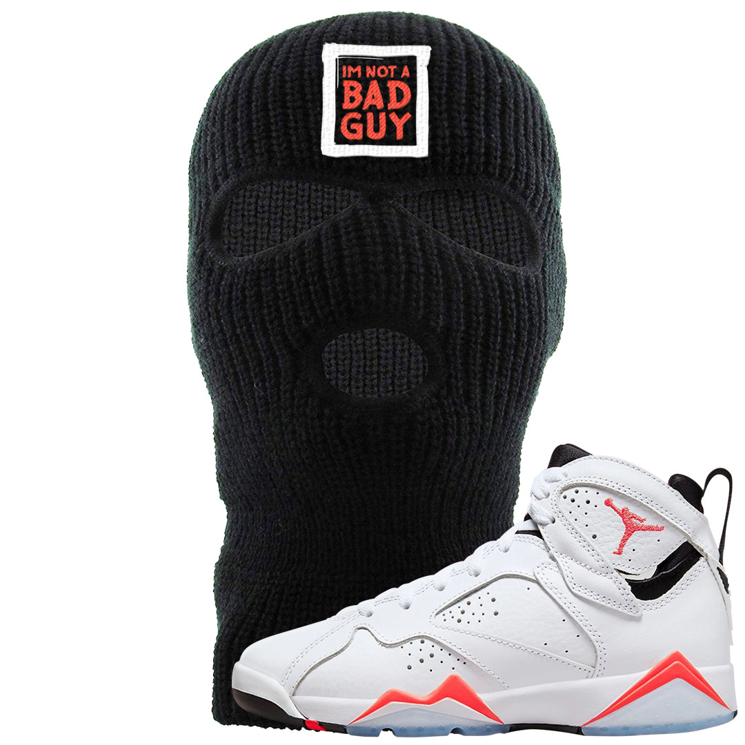 White Infrared 7s Ski Mask | I'm Not A Bad Guy, Black