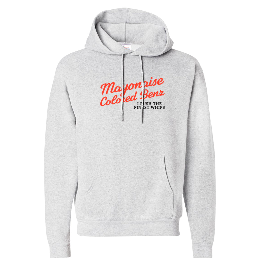 White Infrared 7s Hoodie | Mayonaise Colored Benz, Ash