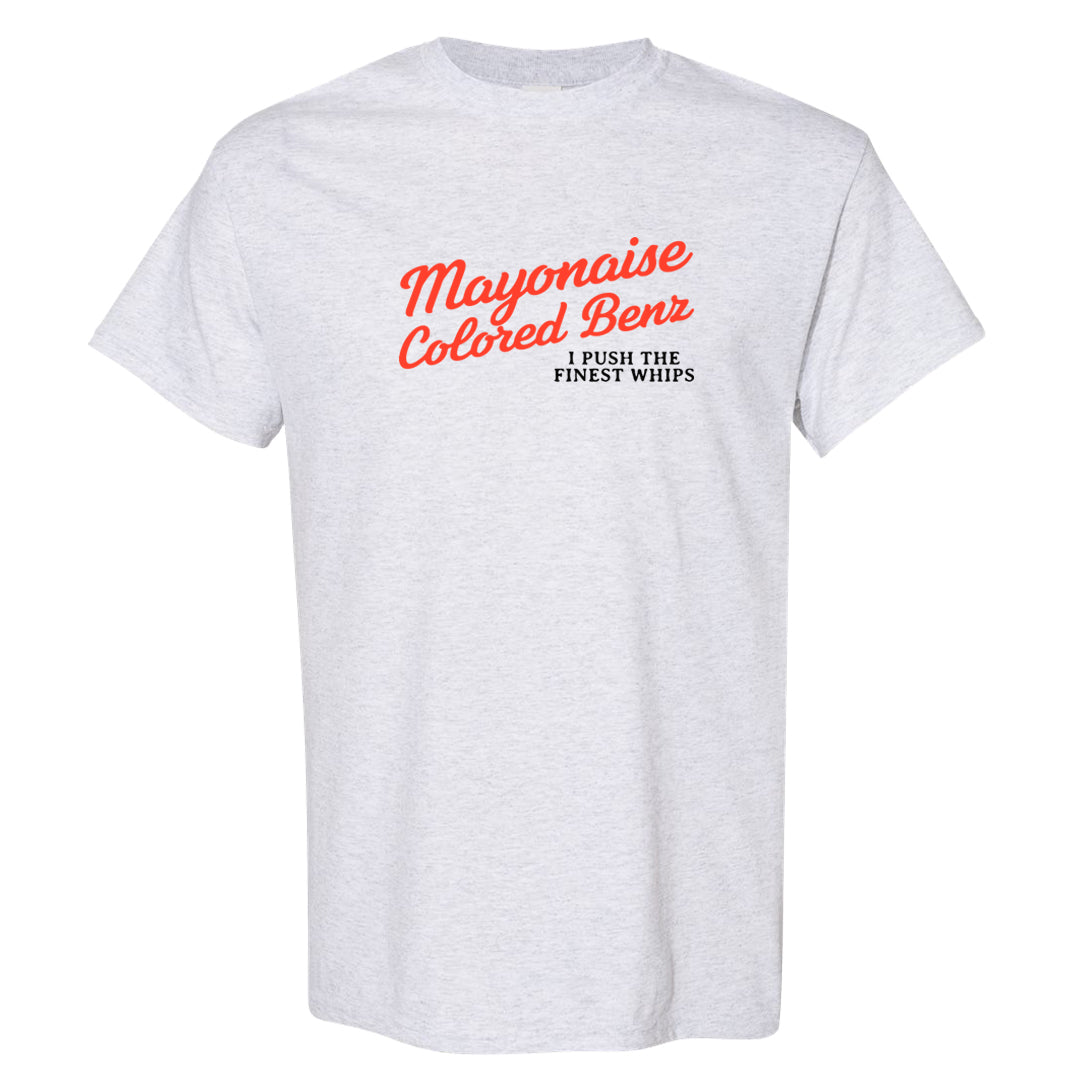 White Infrared 7s T Shirt | Mayonaise Colored Benz, Ash