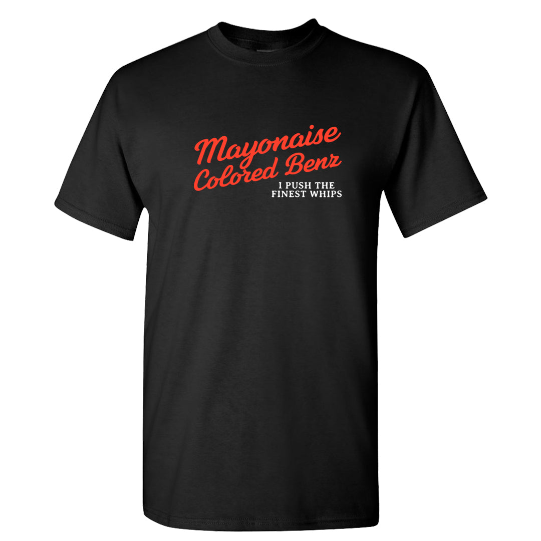 White Infrared 7s T Shirt | Mayonaise Colored Benz, Black