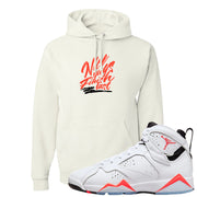 White Infrared 7s Hoodie | Nice Guys Finish Last, White