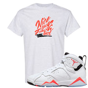 White Infrared 7s T Shirt | Nice Guys Finish Last, Ash