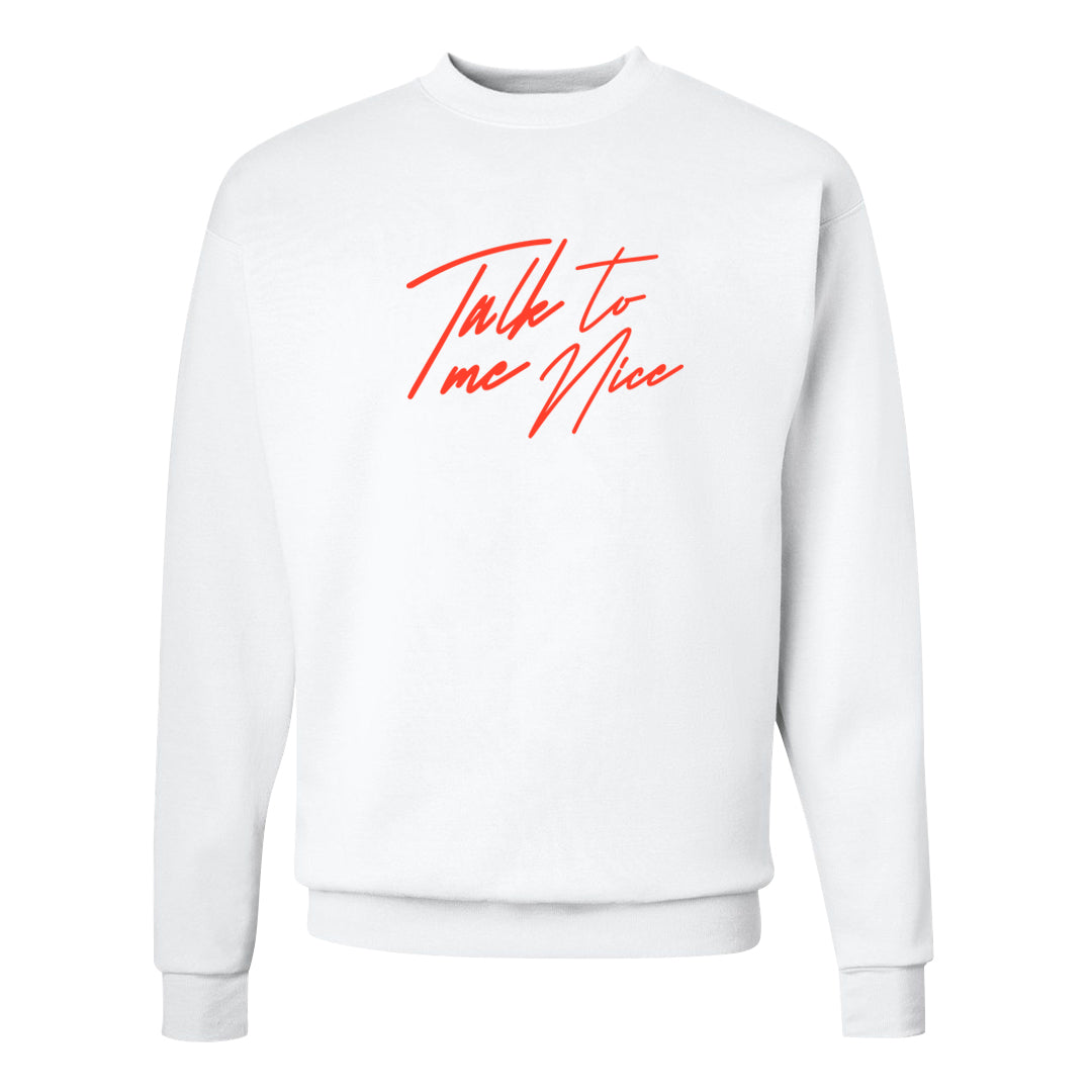 White Infrared 7s Crewneck Sweatshirt | Talk To Me Nice, White
