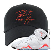 White Infrared 7s Dad Hat | Talk To Me Nice, Black