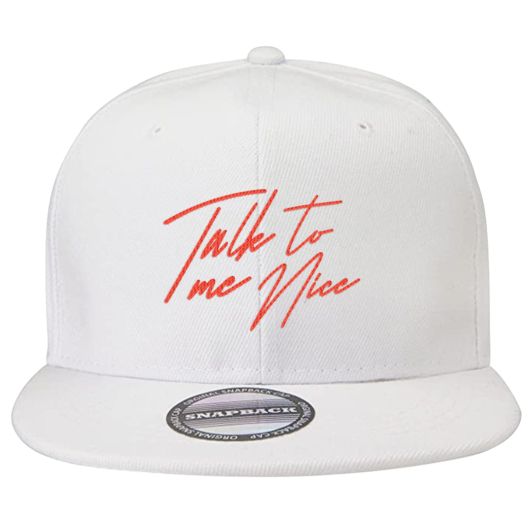 White Infrared 7s Snapback Hat | Talk To Me Nice, White