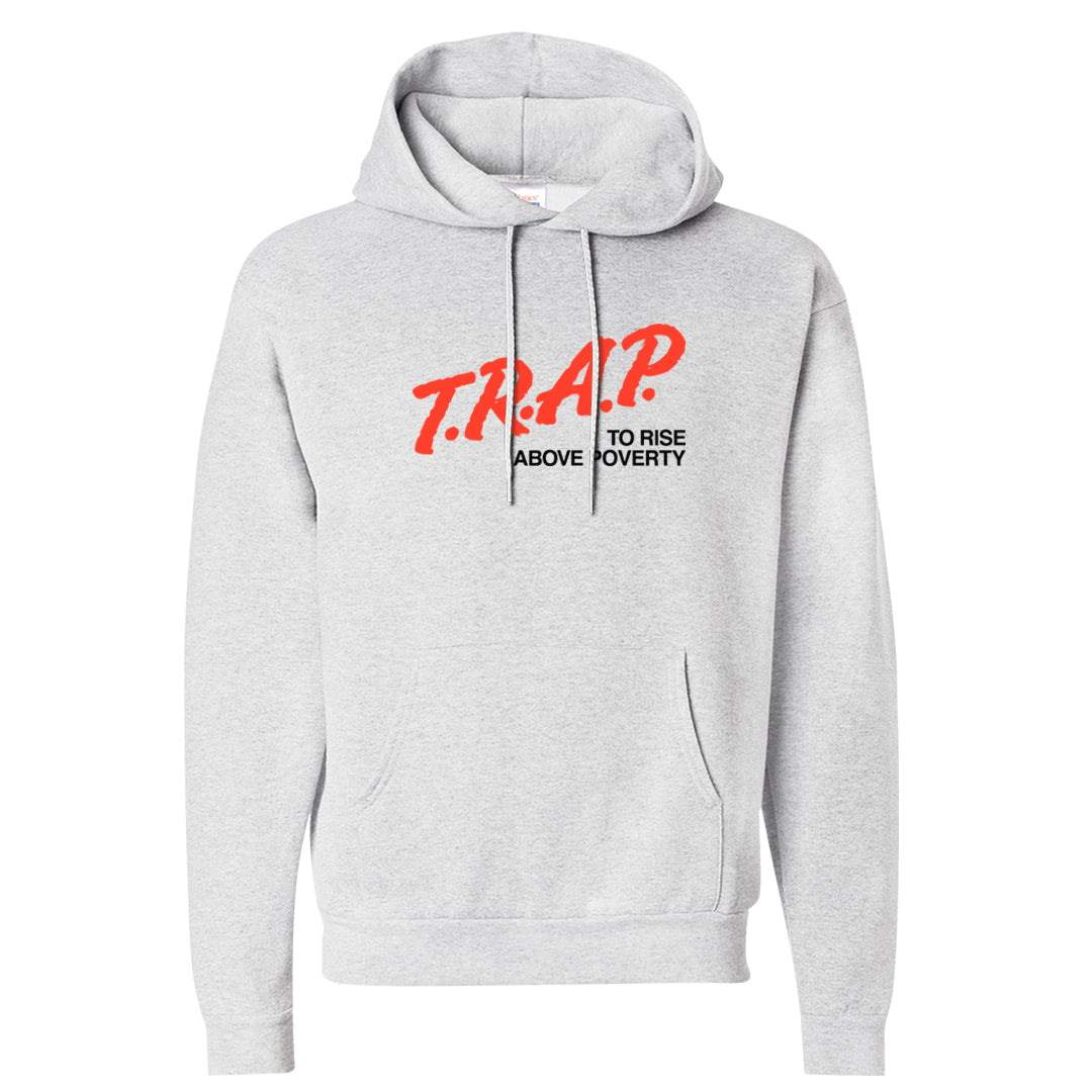 White Infrared 7s Hoodie | Trap To Rise Above Poverty, Ash