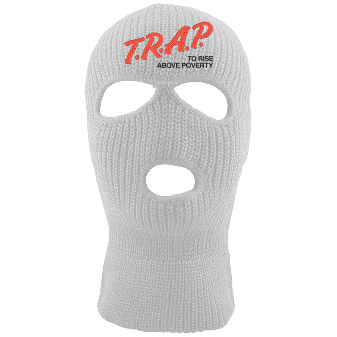 White Infrared 7s Ski Mask | Trap To Rise Above Poverty, White