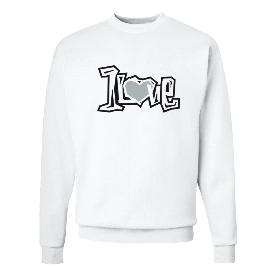 GunSmoke 8s Crewneck Sweatshirt | 1 Love, White